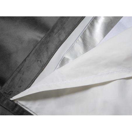 Tenda 3 in 1 Acustica Termica Oscurante Su Misura in velluto Venise Grigio MC09