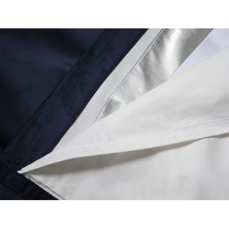 Tenda 3 in 1 Acustica Termica Oscurante Su Misura in velluto Venise Azzurro MC412