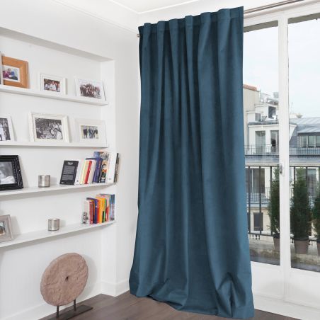 Tenda 100% Oscurante in velluto Venise Azzurro MC56