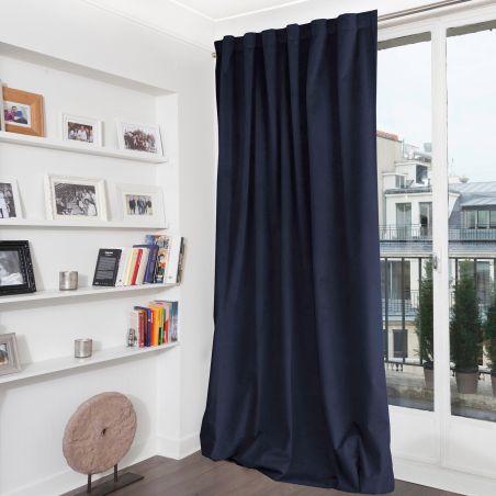 Tenda 100% Oscurante in velluto Venise Azzurro MC412