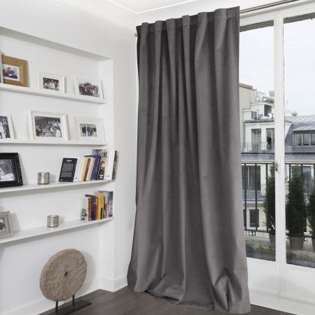 Tenda 100% Oscurante in velluto Venise Grigio MC09