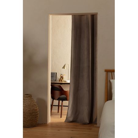 Tenda 4 in 1 per Separazione di ambienti Acustica Termica Oscurante In Velluto Venise Taupe MC740