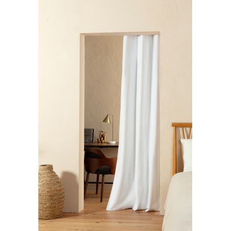 Tenda 4 in 1 per Separazione di ambienti Acustica Termica Oscurante In Velluto Venise Bianco MC720