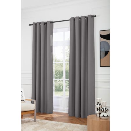 Tenda Oscurante Aspetto cotone piqué Grigio MC09